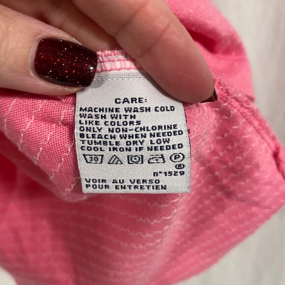 Ralph Lauren Golf Pink White Polka Dot Sleeveless Tailored Golf Fit Polo Shirt M - Picture 3 of 6